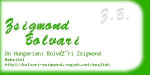 zsigmond bolvari business card